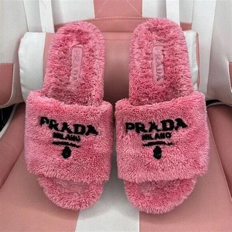 prada furry slippers|Prada slippers for women.